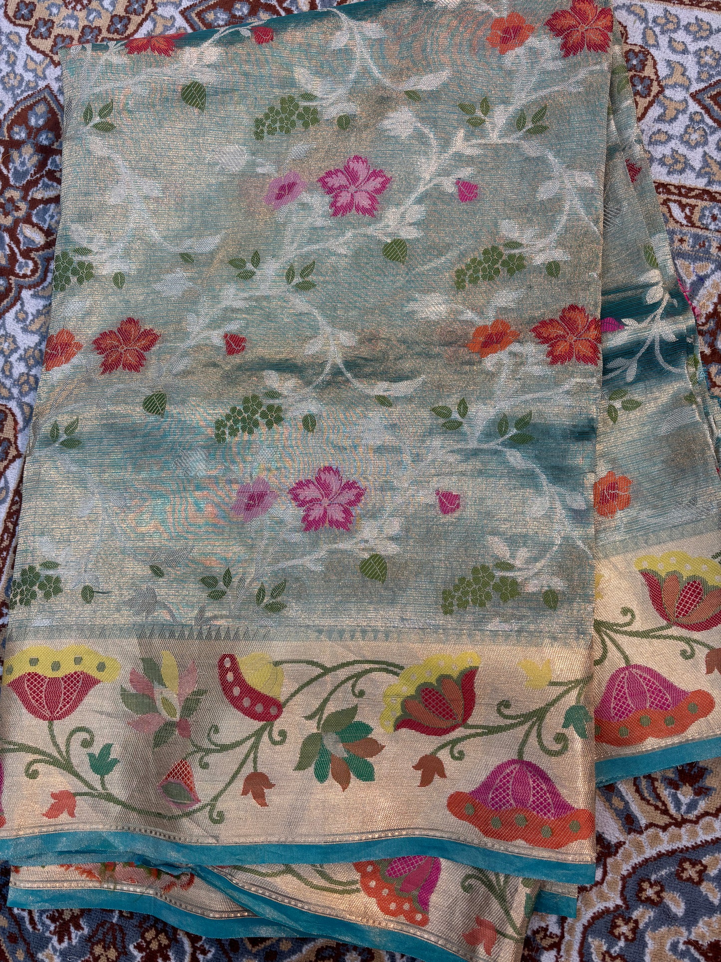 Pure Tissue Kota Paithini Banarasi Handloom Saree