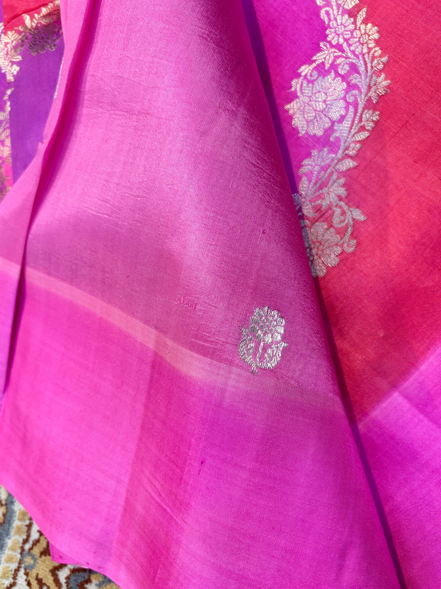 Pure Raw Mango Rungkaat Banarasi Handloom Saree