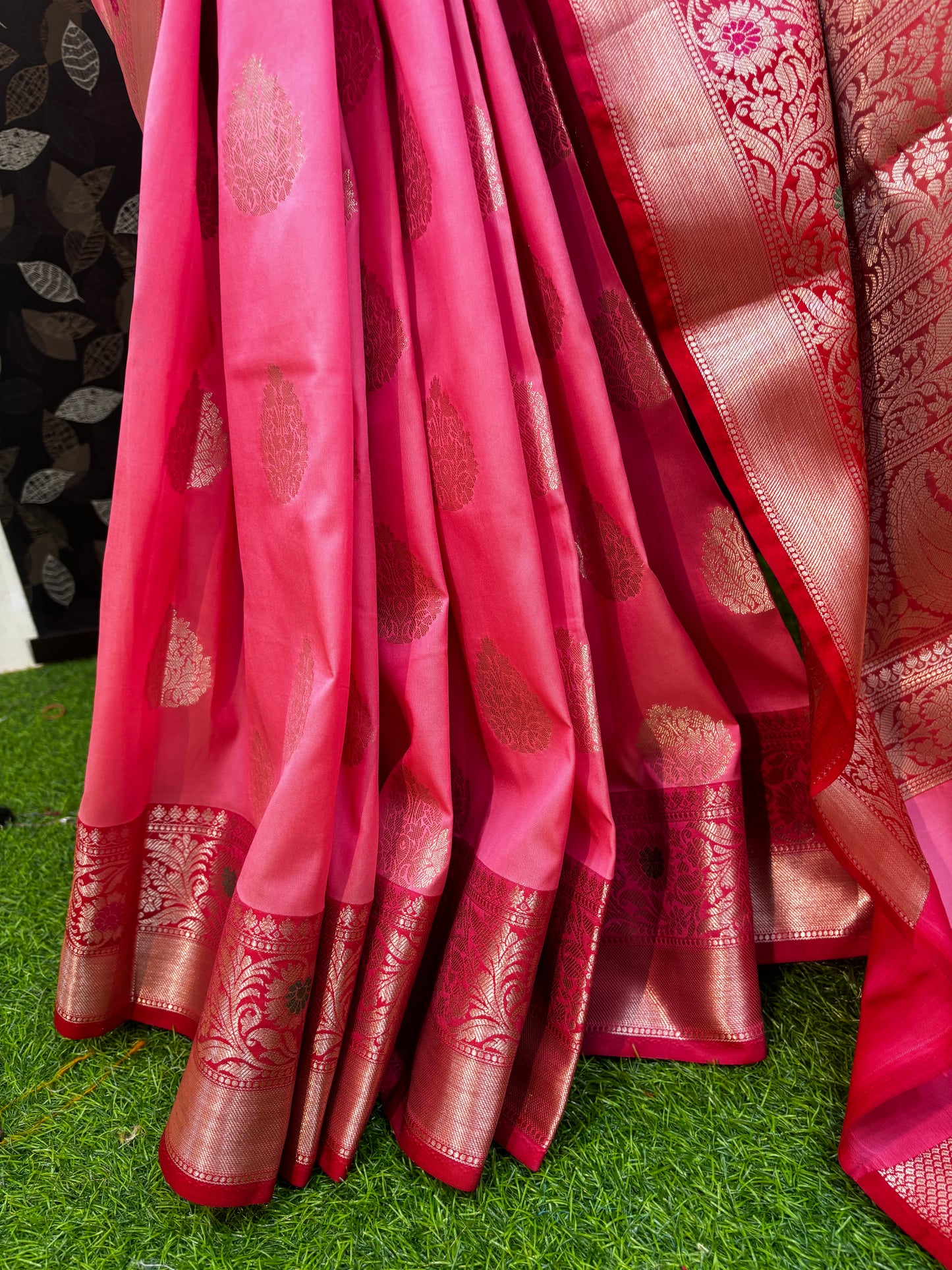 Pinky Semi Katan Banarasi Saree - Rungkaat