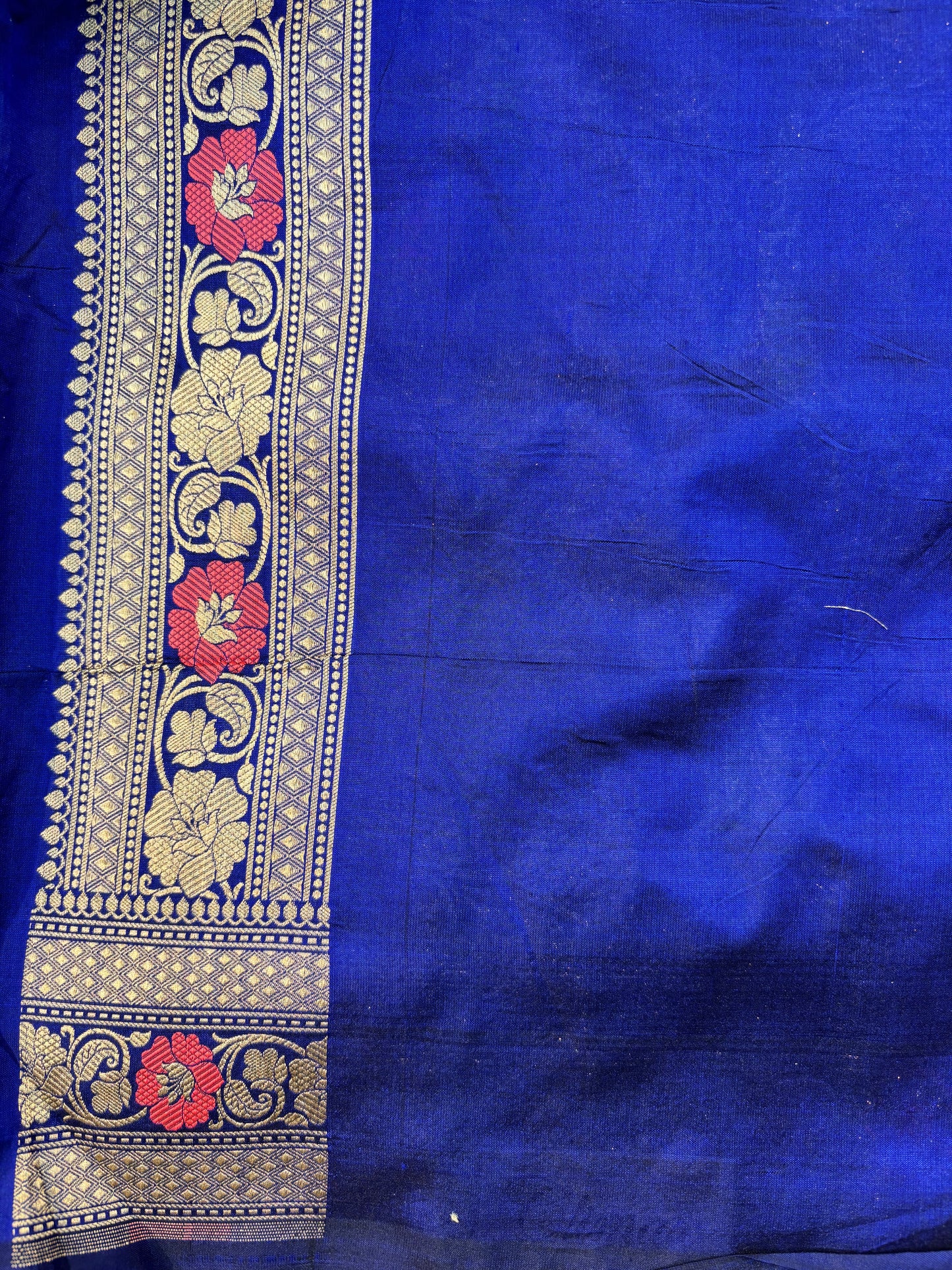 Royal Blue Pure katan Jangla Meenakari Banarasi Handloom Saree