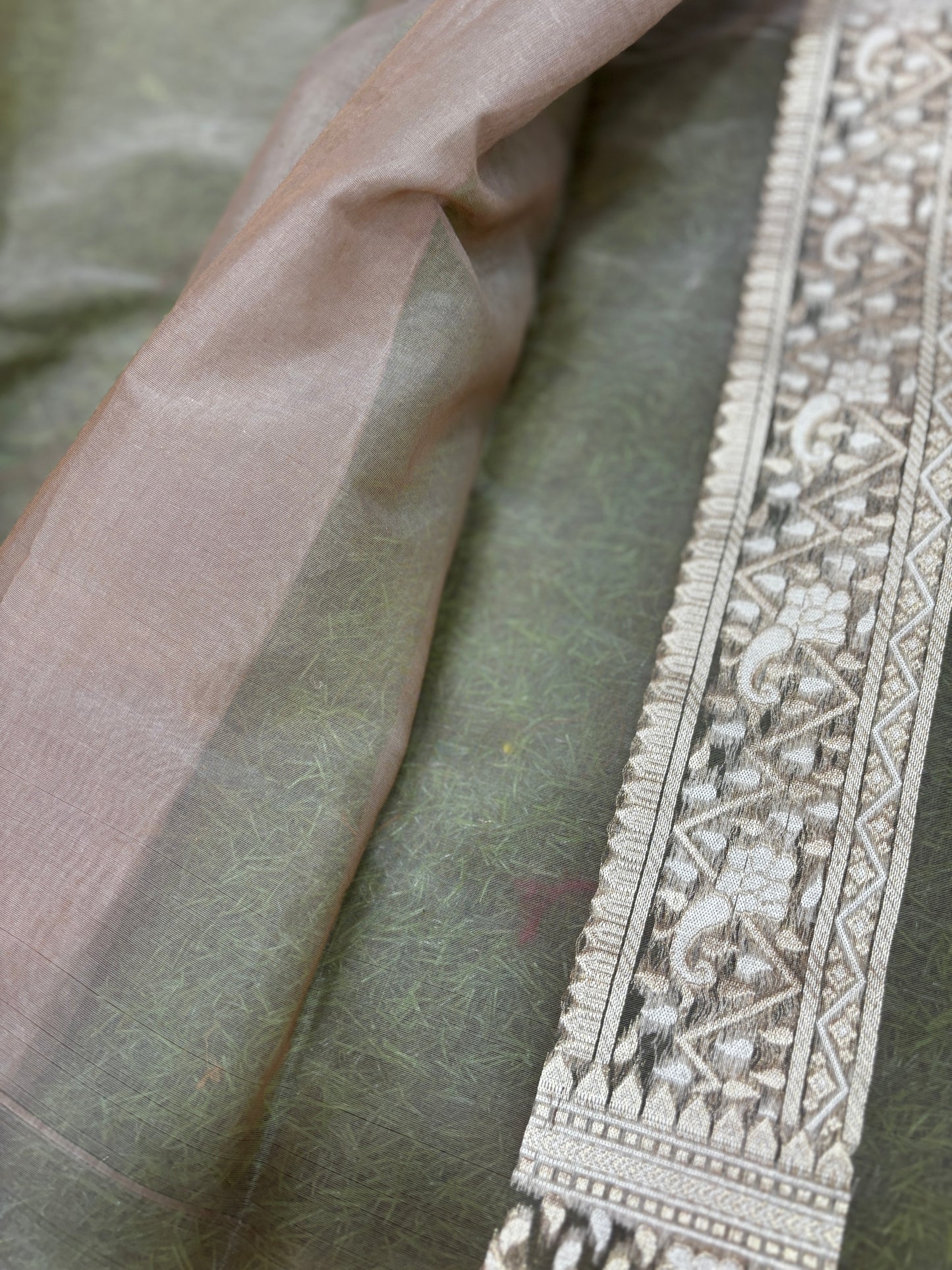 Gary pure Moonga Cotton Bananasi Sarees - Rungkaat