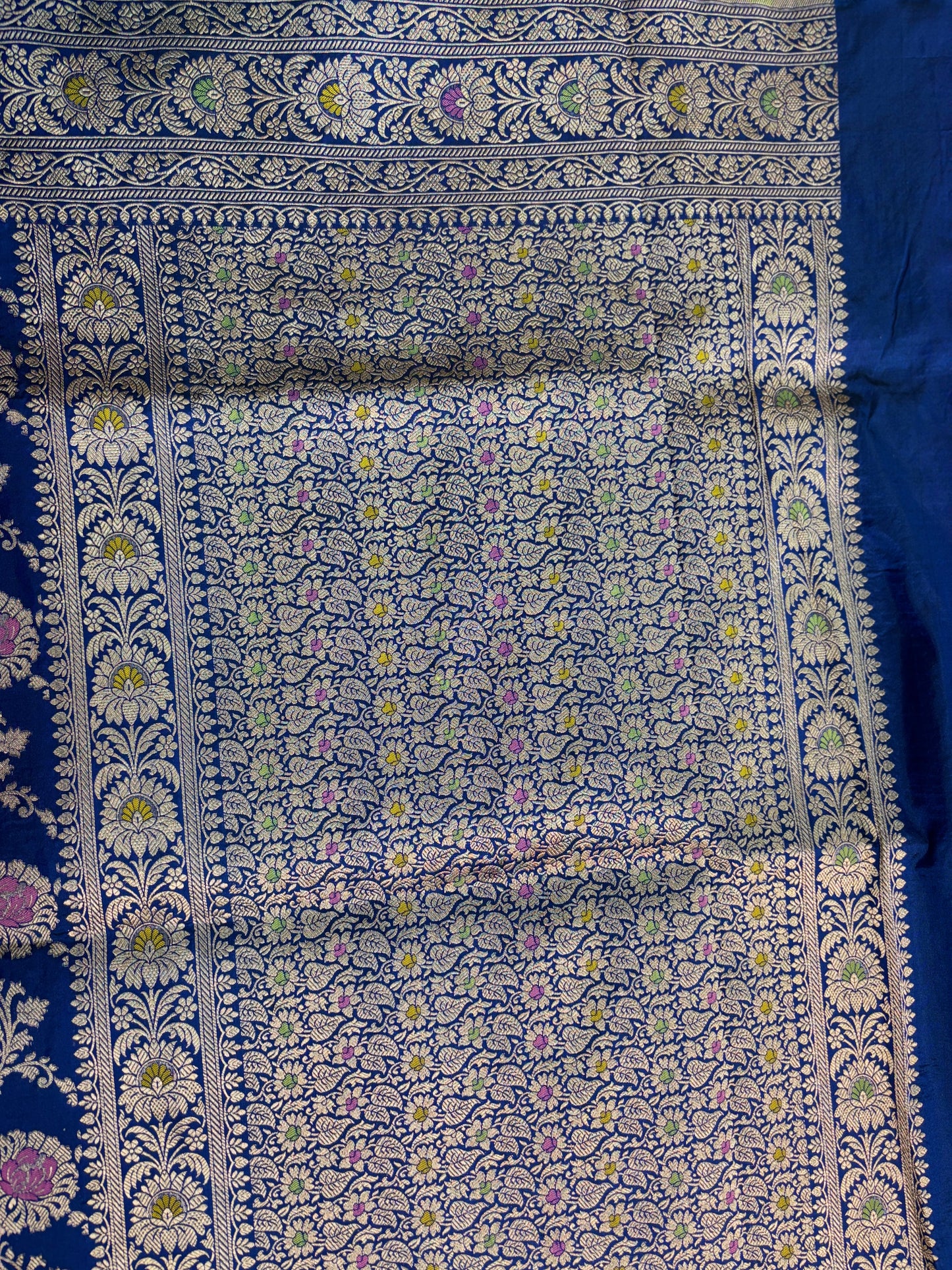 Blue Pure Katan Banarasi Handloom Saree - Rungkaat