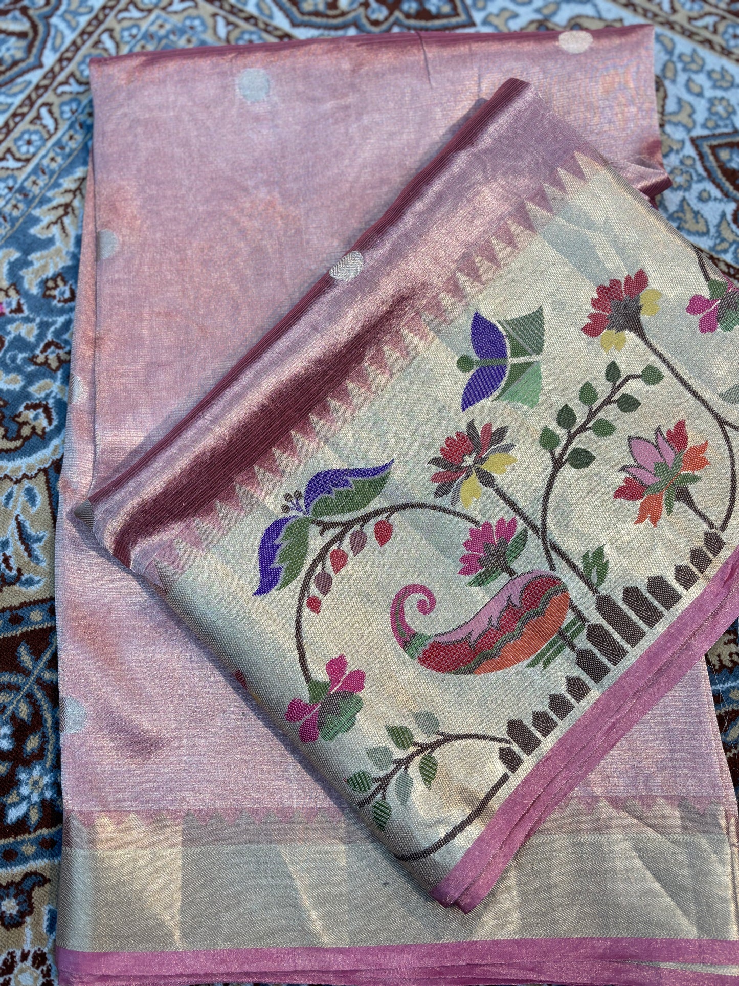 Pure Tissue Kota Paithini Banarasi Handloom Saree