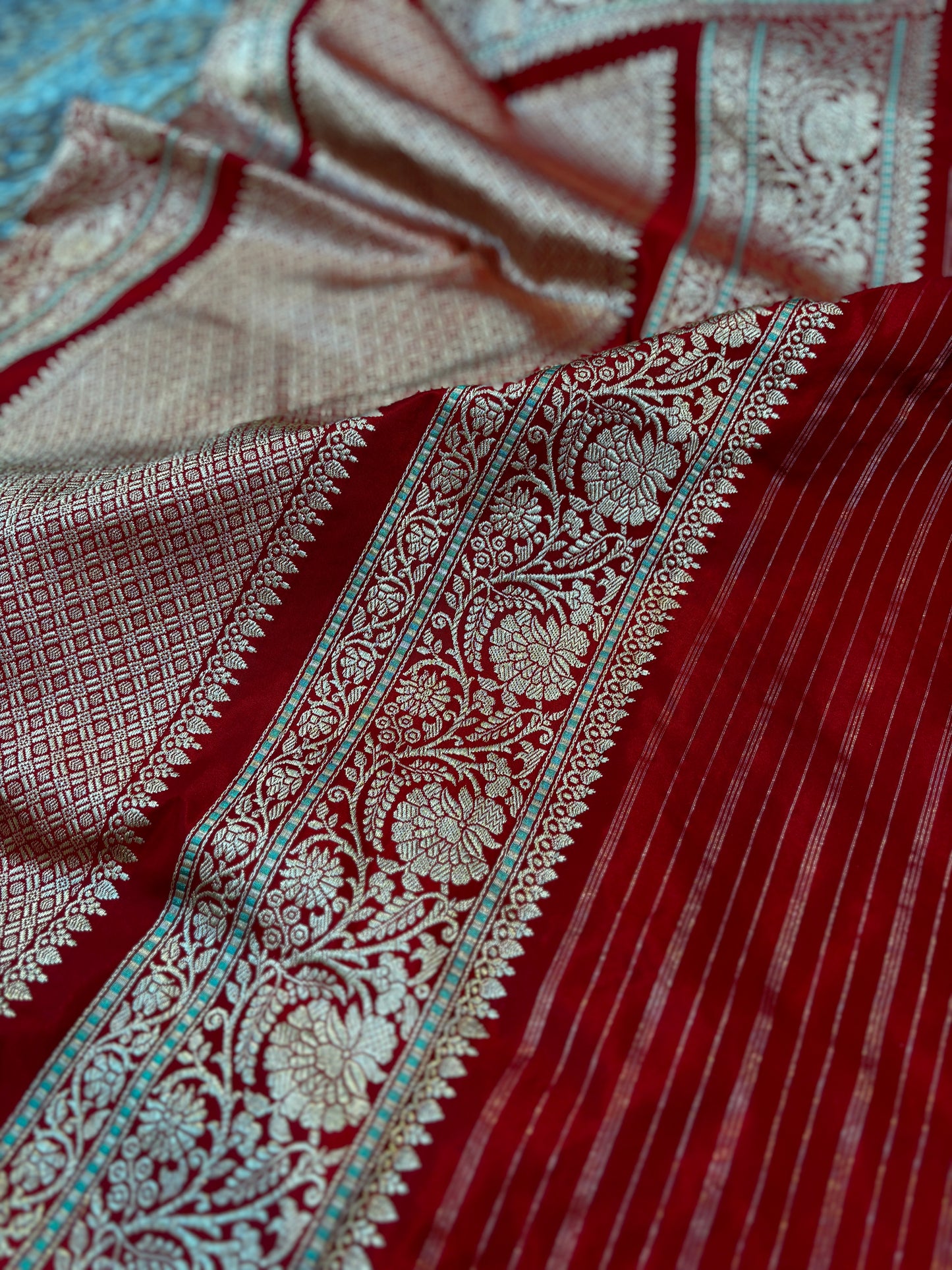 Exclusive Pure Katan Jangla Banarasi Handloom Saree