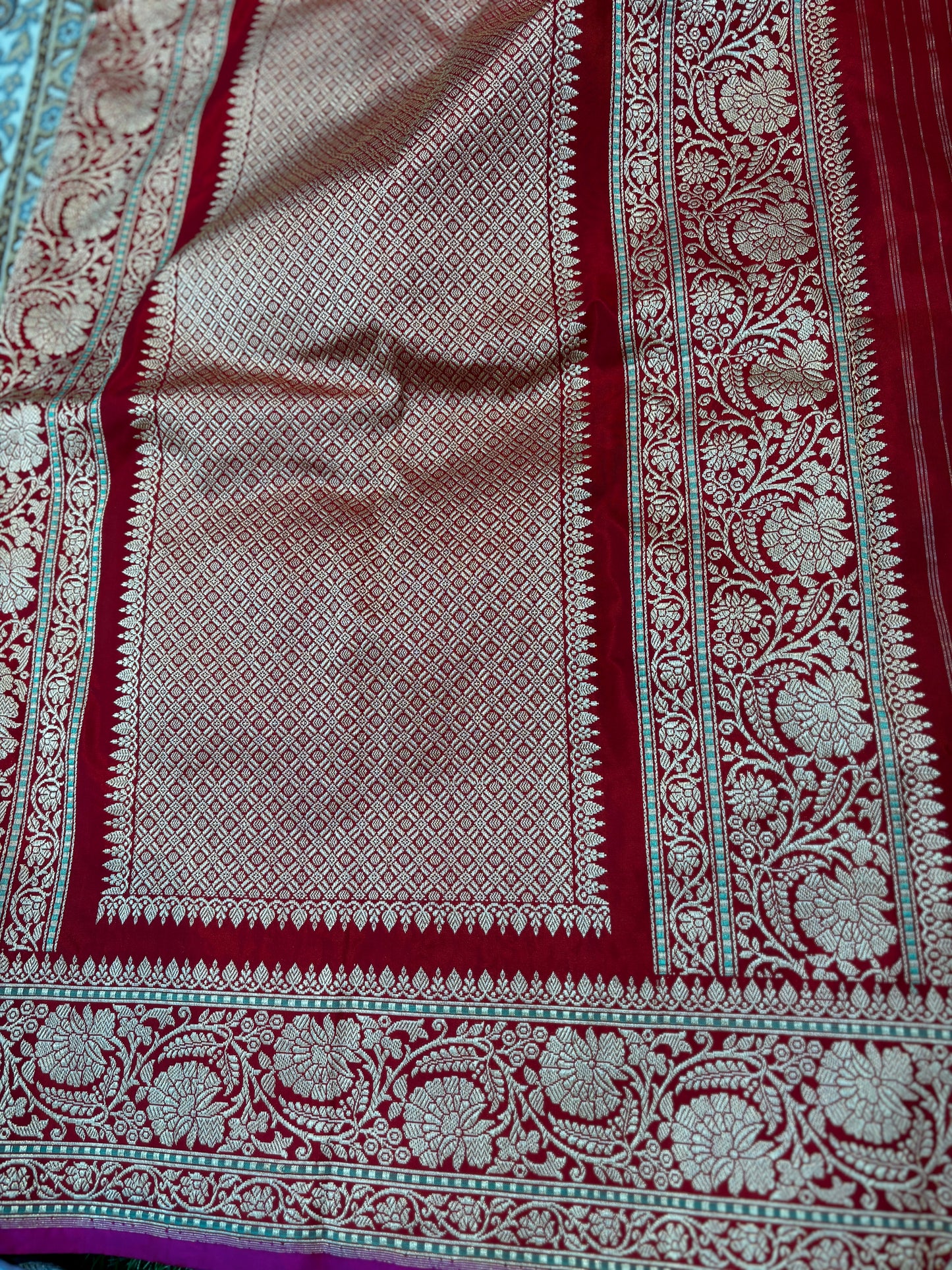 Exclusive Pure Katan Jangla Banarasi Handloom Saree