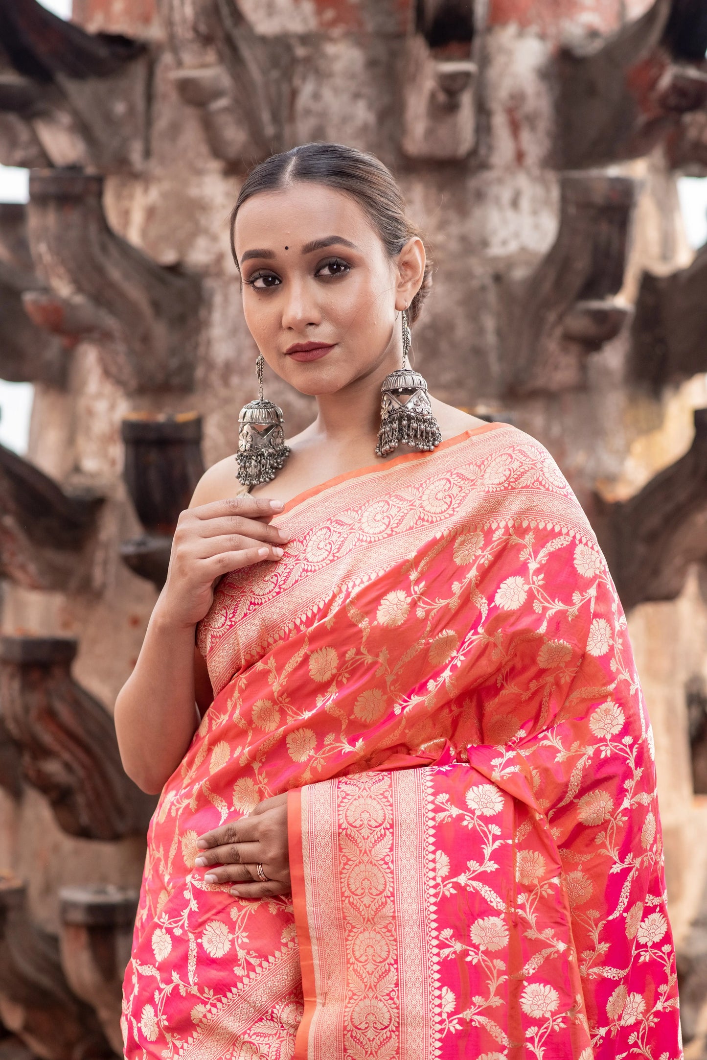 Pure Katan Patola Banaras Handloom Saree - Rungkaat