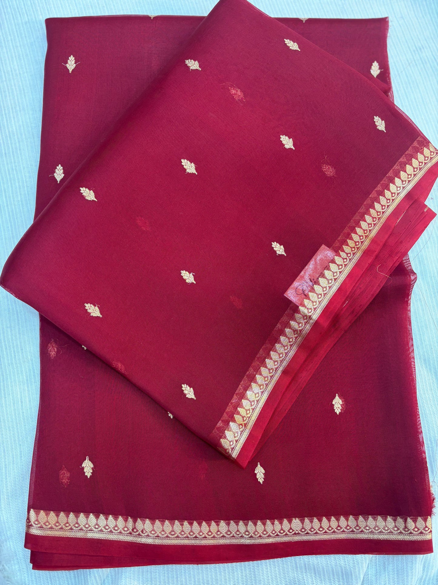 Red Pure Kora Antique Zari Banarasi Handloom Saree 