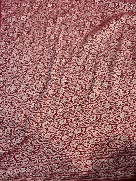 Pure Khaddi Chiffon Banarasi Handloom Saree