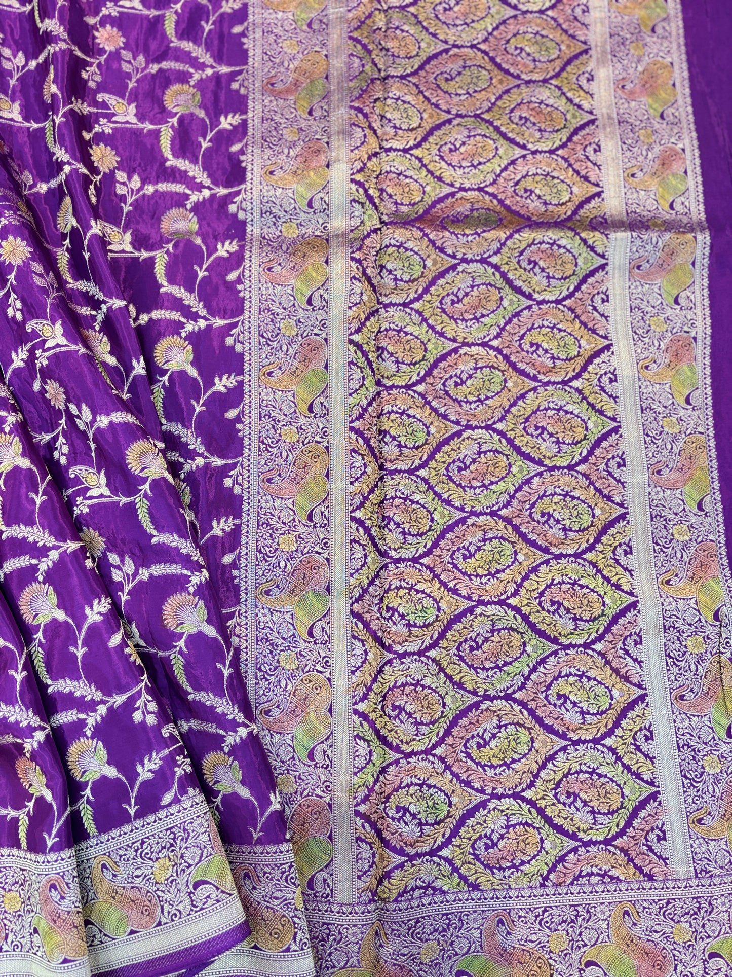 Purple Designer Banarasi Handloom Saree