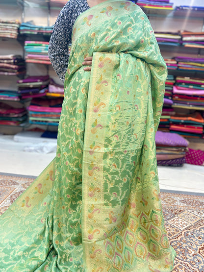 Light Green Banarasi Saree