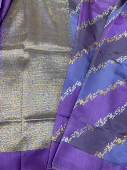 Pure Kora Rungkaat Banarasi Handloom Saree 