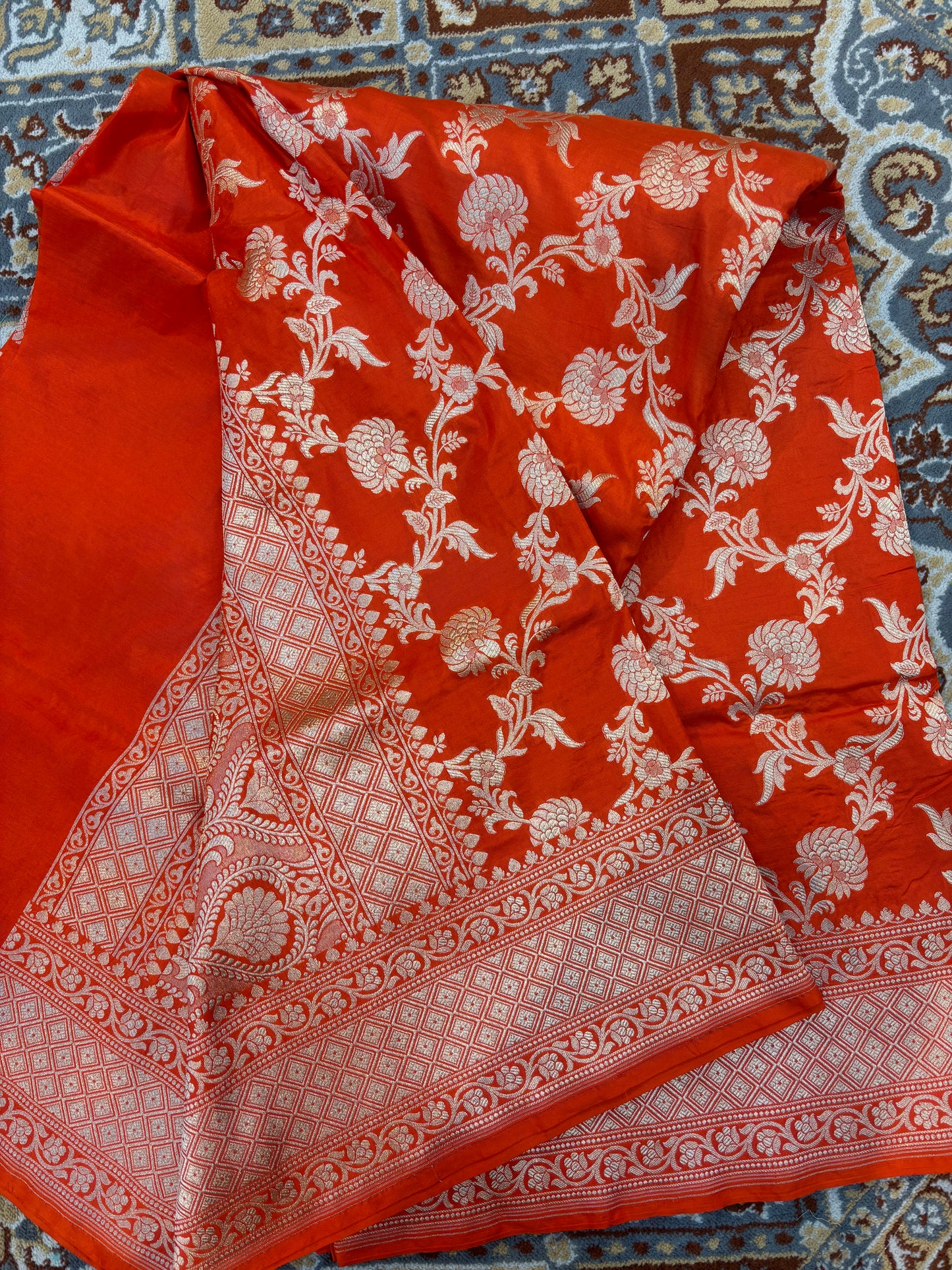 Red Pure Katan Banaras Handloom Saree
