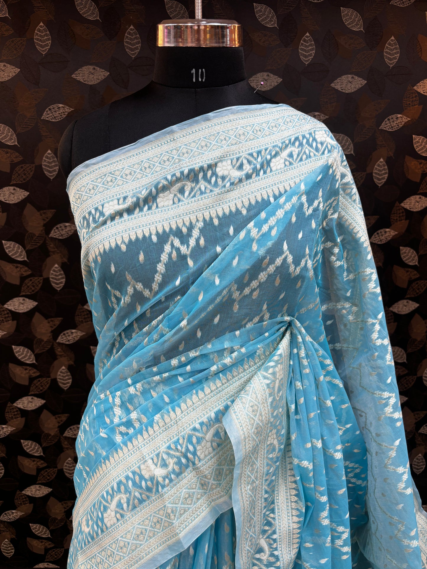 Blue Sky Pure Moonga Cotton Bananasi Saree