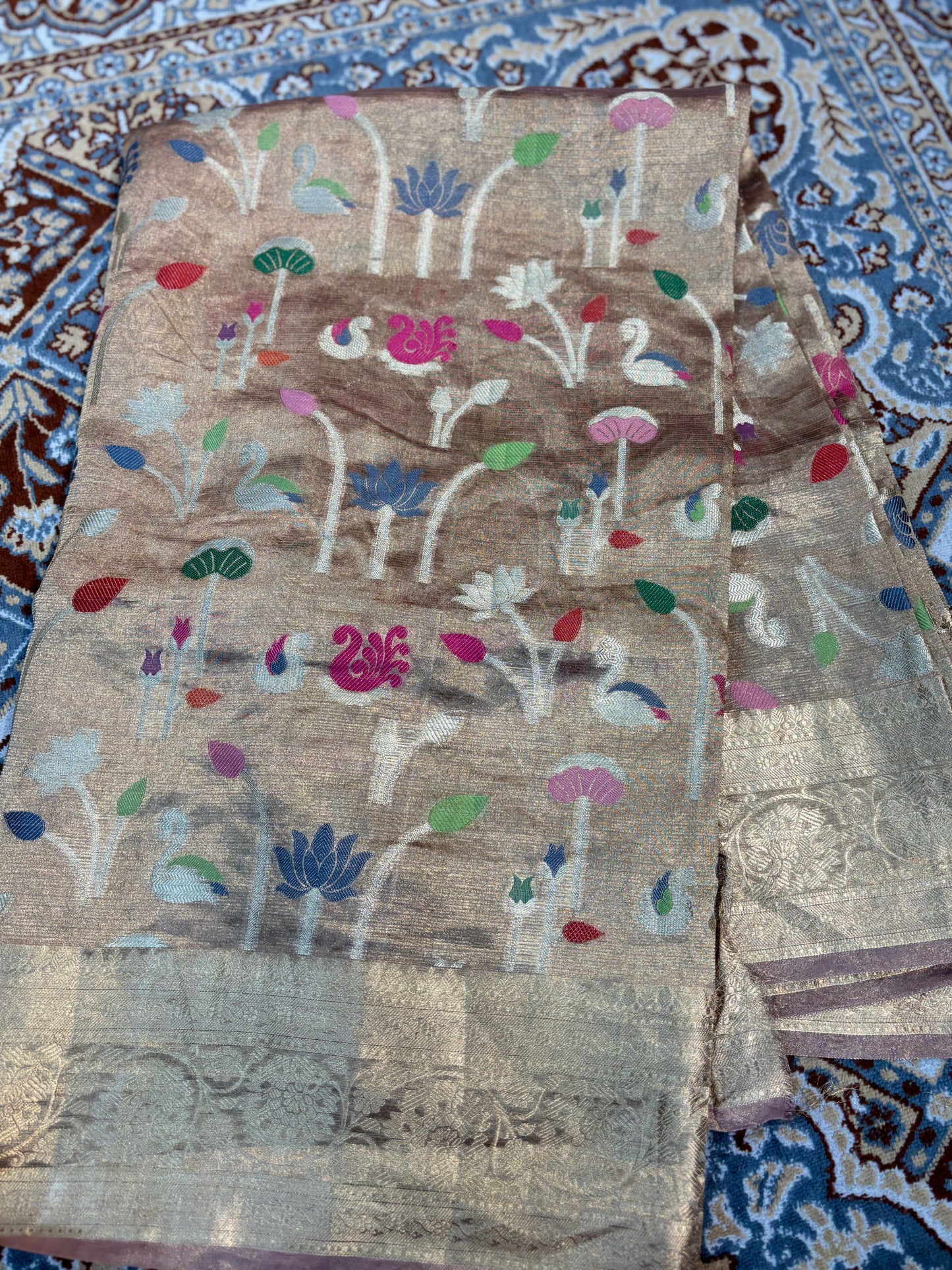 Trending Premium Pure Tissue Kota Paithini Banarasi Handloom Saree