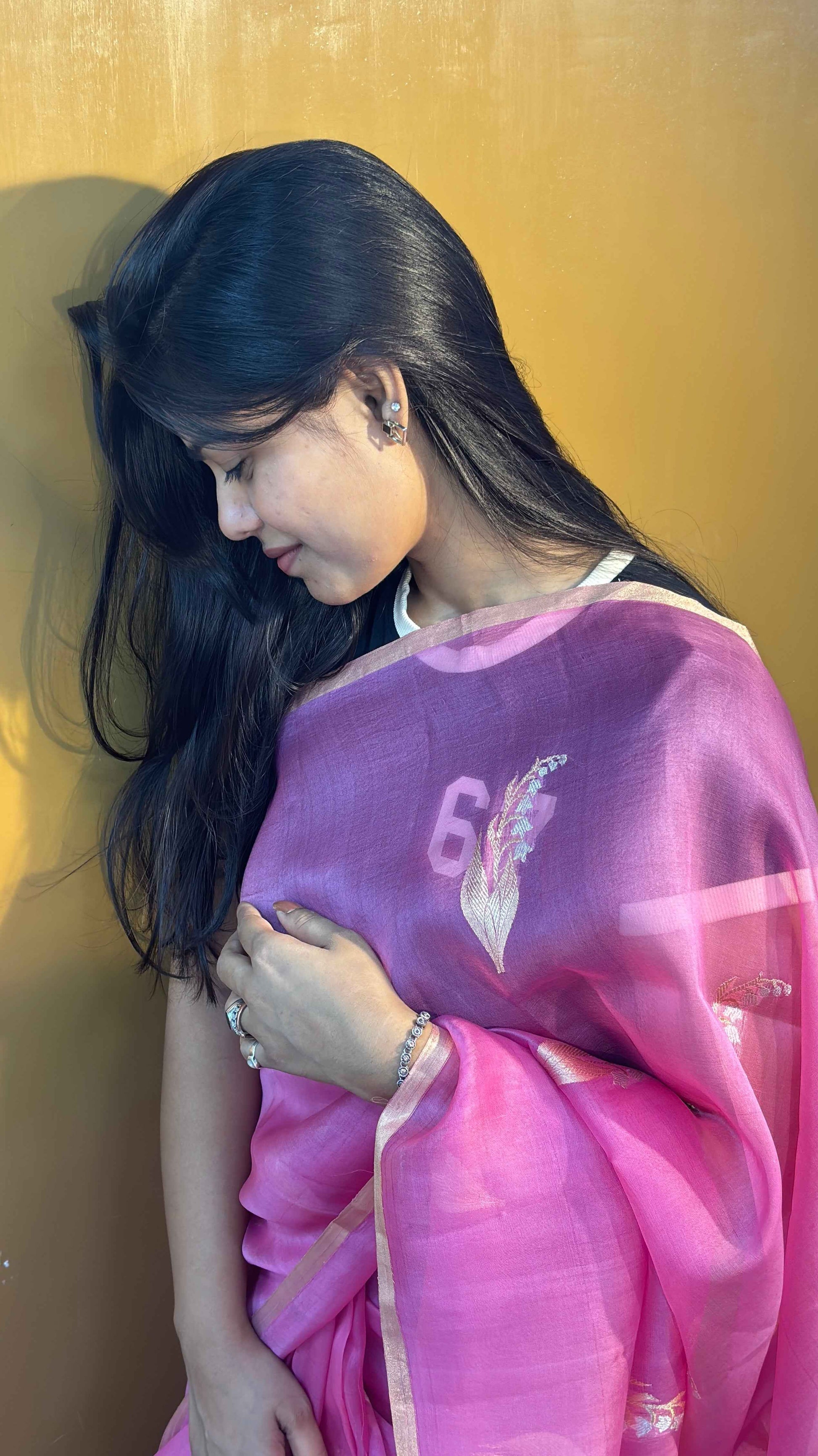 Pure Kora Designer Kadhuwa Banarasi Handloom Saree 