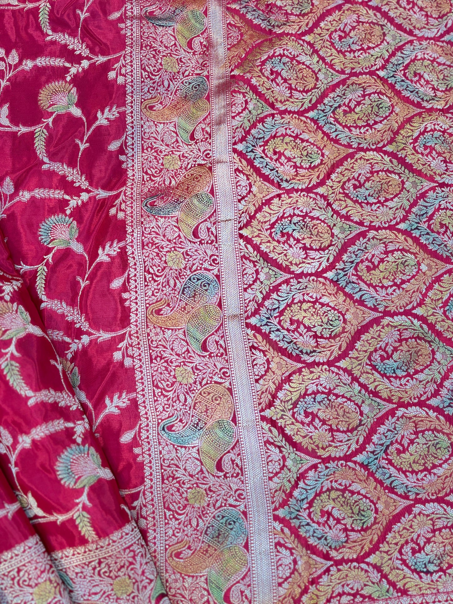 Red designer, Banarasi Handloom Sari