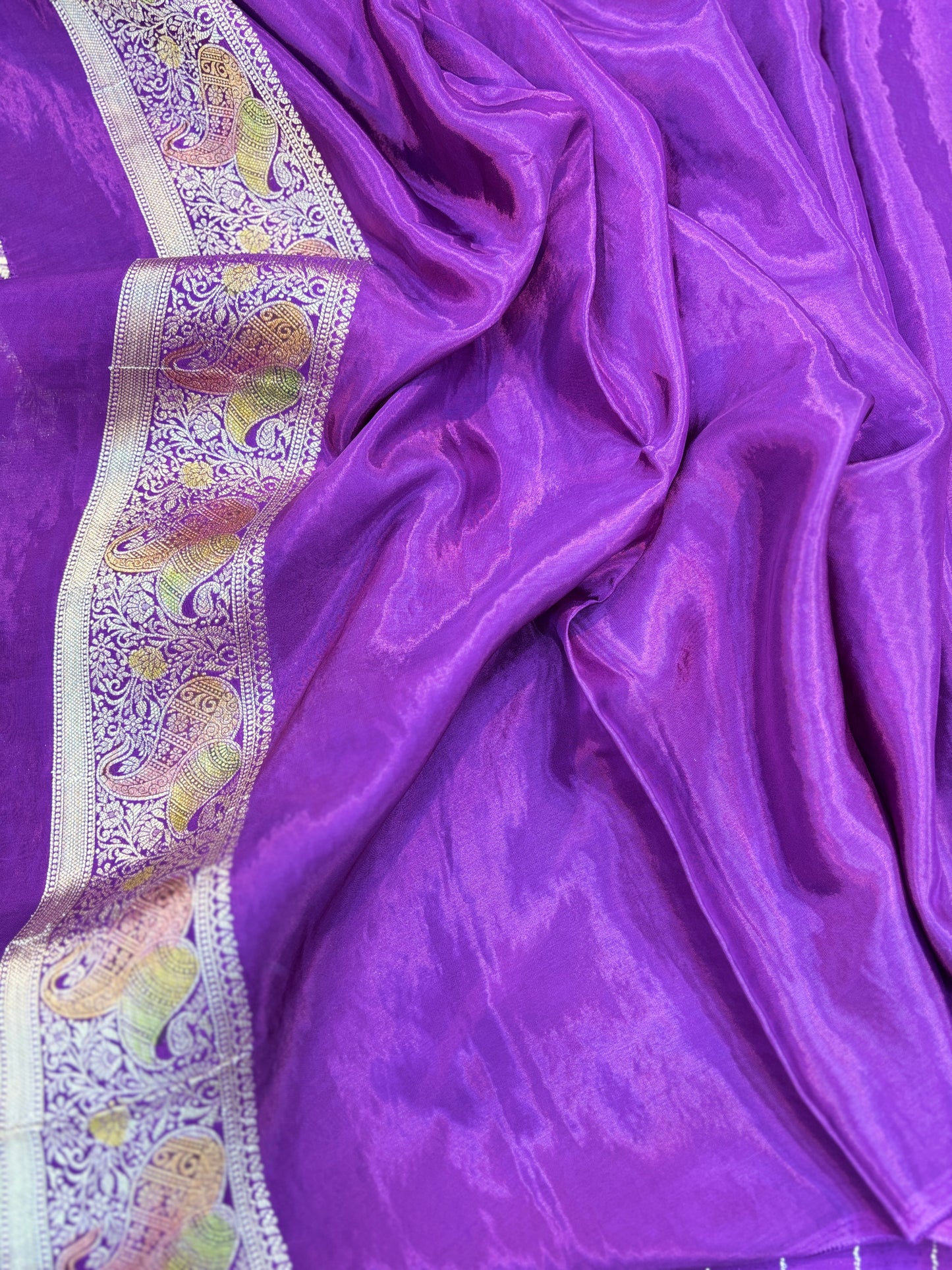 Purple Designer Banarasi Handloom Saree