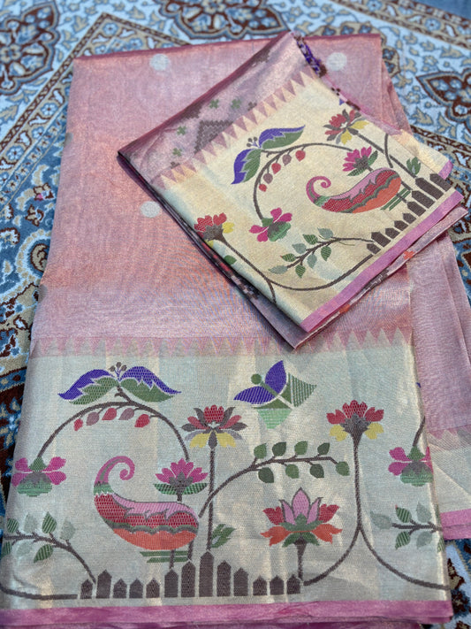 Pure Tissue Kota Paithini Banarasi Handloom Saree