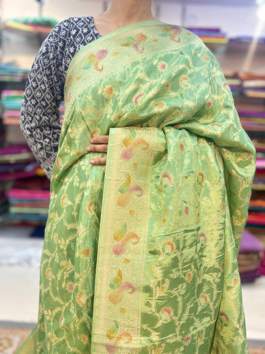 Light Green Banarasi Saree