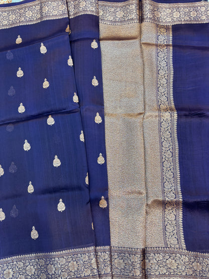 Pure Kora Antique Zari Banarasi Handloom Saree