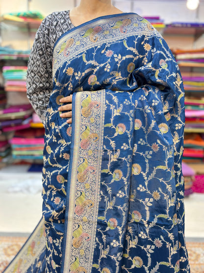 Blue Designer Banarasi Saree