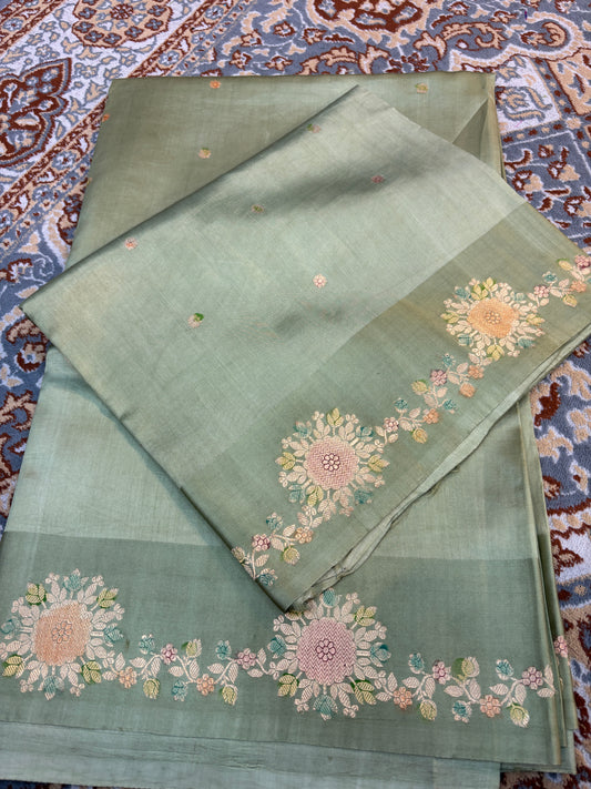 Pure Raw Mango Rungkaat Banarasi Handloom Saree