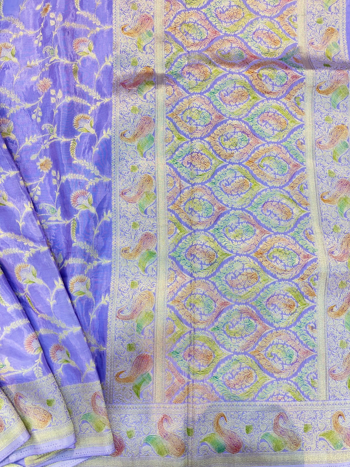 Lilete Lavender Designer Banarasi Saree