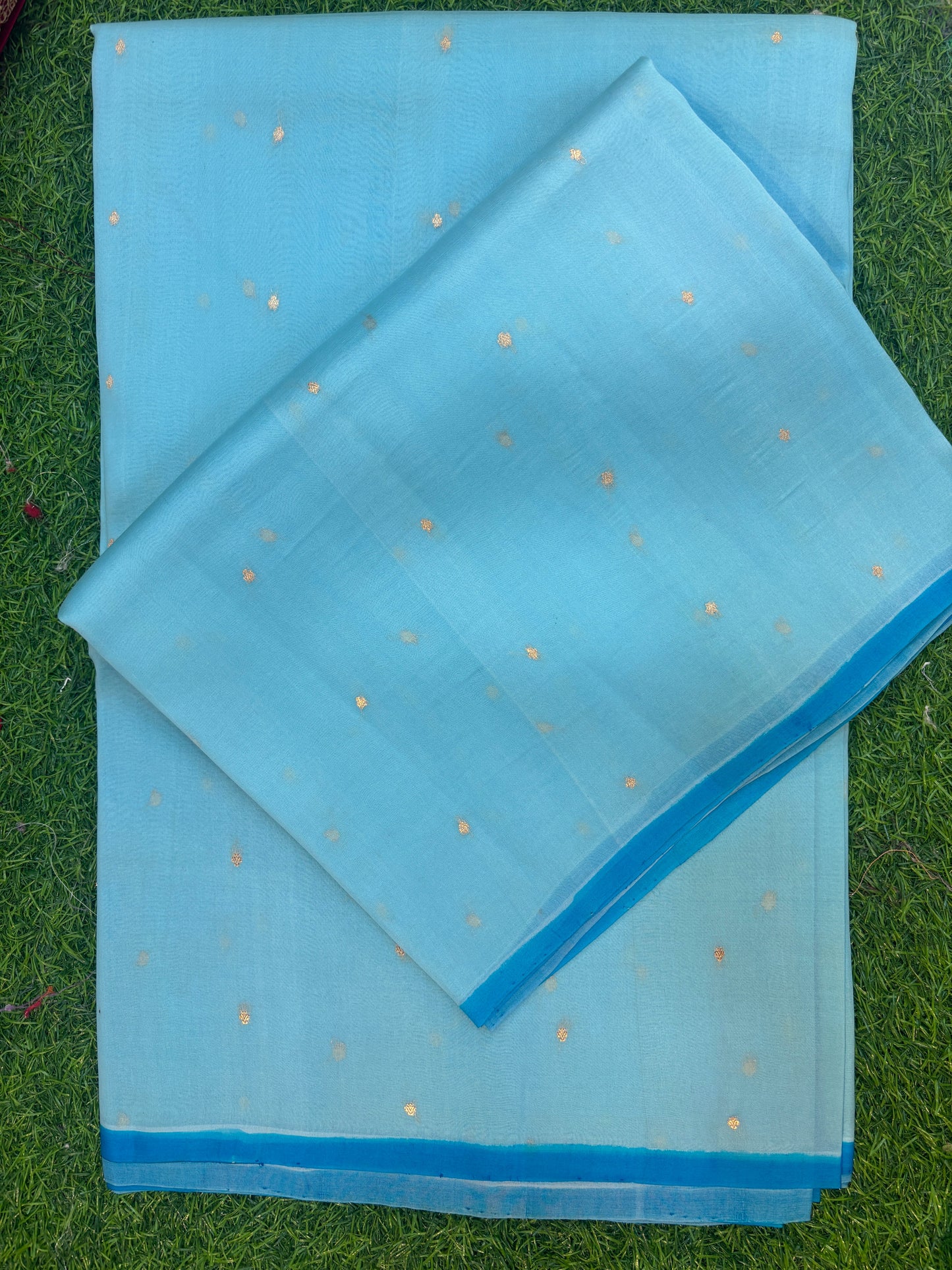 Pure kora Rungkaat Kadhuwa Banarasi Handloom Sari 