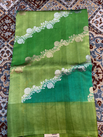 Pure Raw Mango Rungkaat Banarasi Handloom Saree