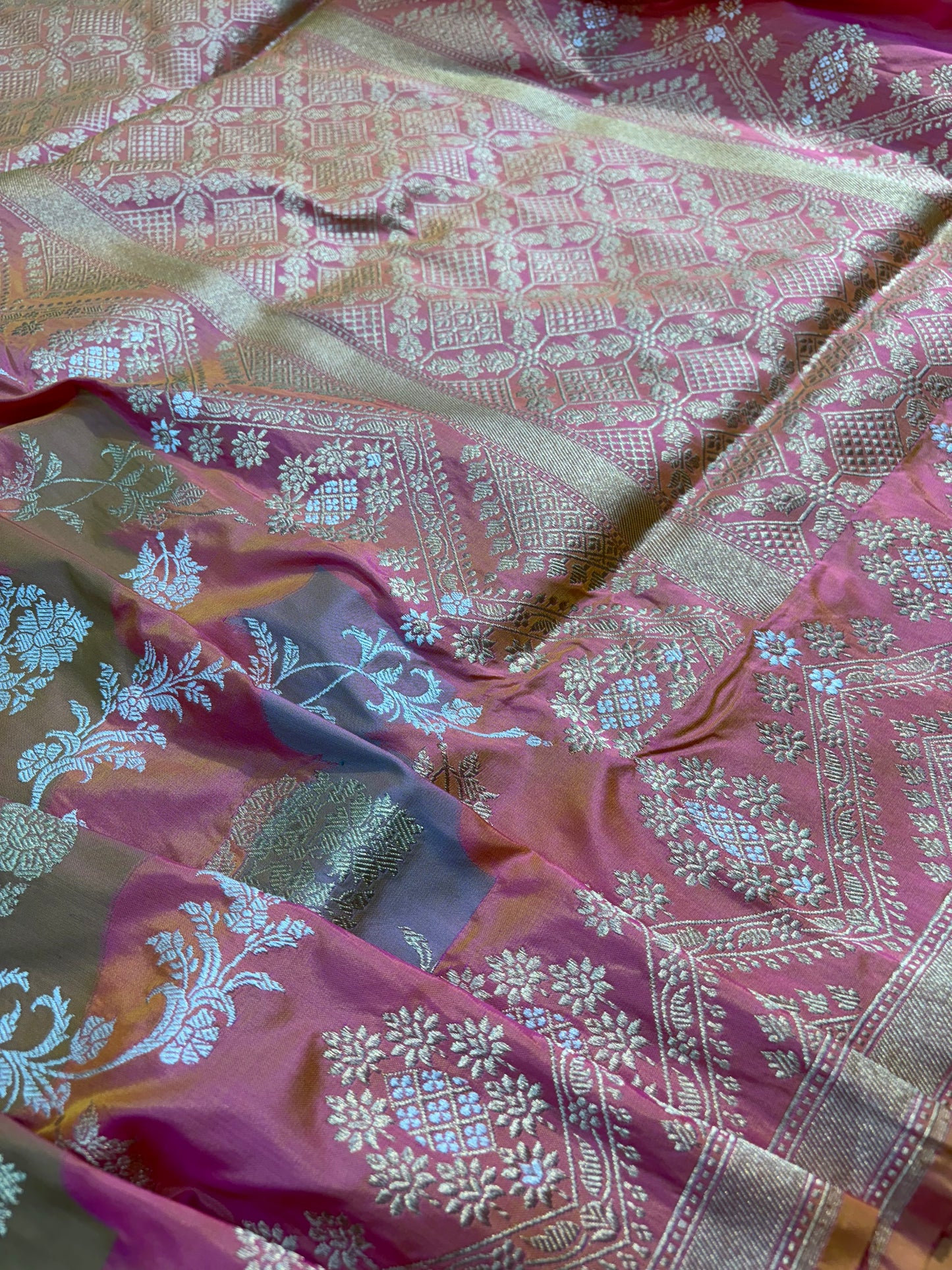 Baby Pure Katan Rungkaat Banarasi Handloom Saree