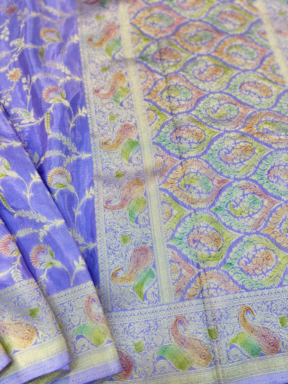 Lilete Lavender Designer Banarasi Saree
