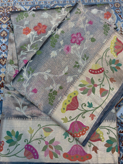 Pure Tissue Kota Paithini Banarasi Handloom Saree