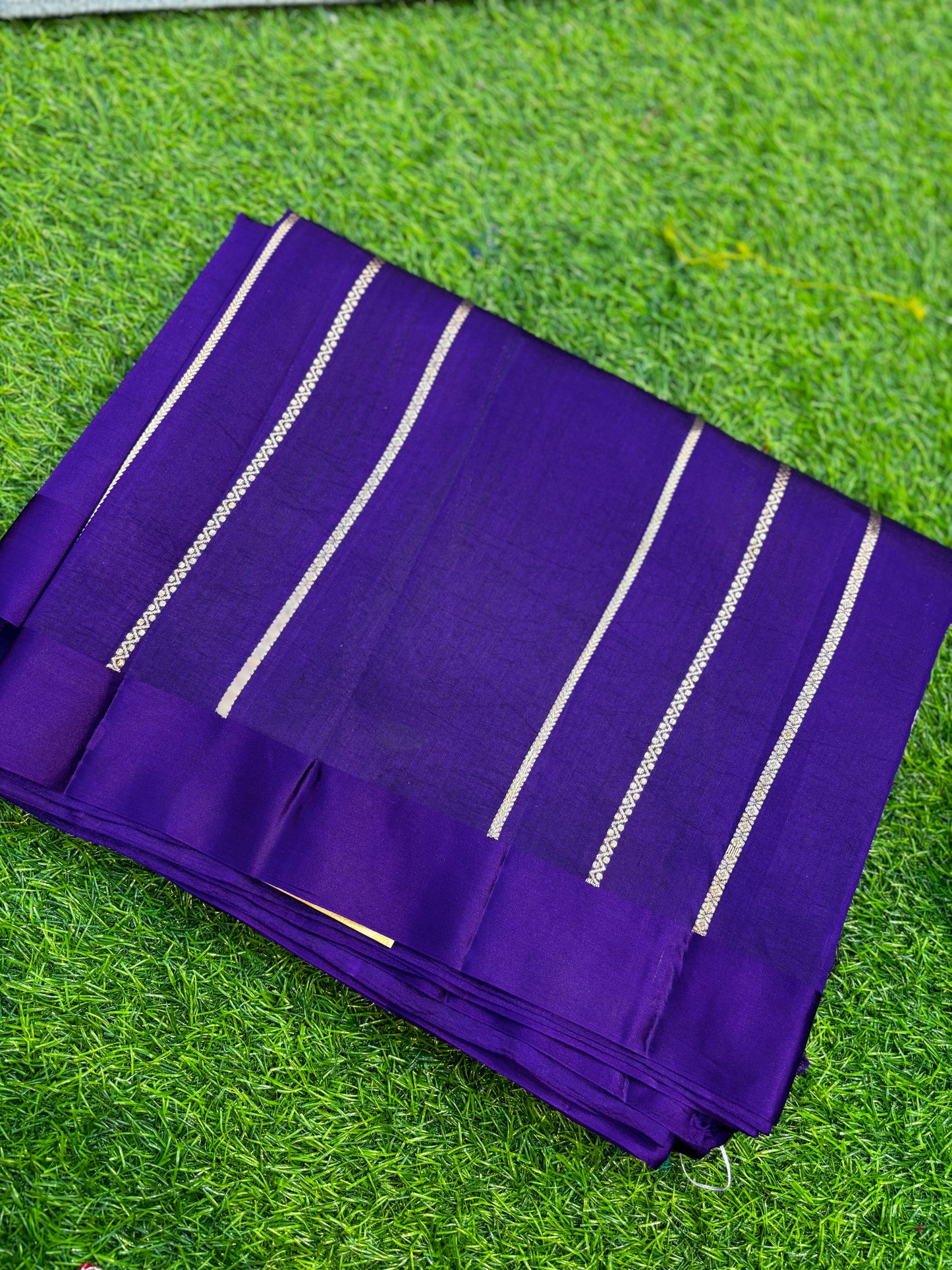 Purple Pure Raw Mango Banarasi Handloom Saree