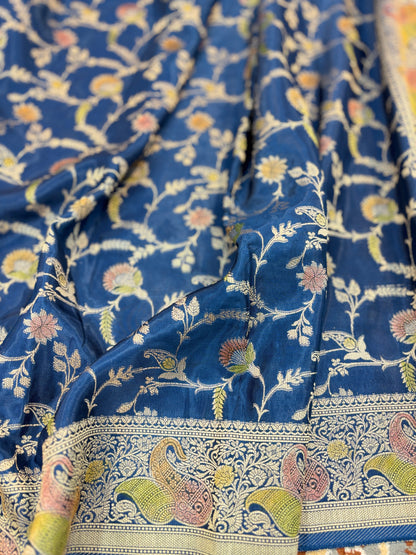 Blue Designer Banarasi Saree