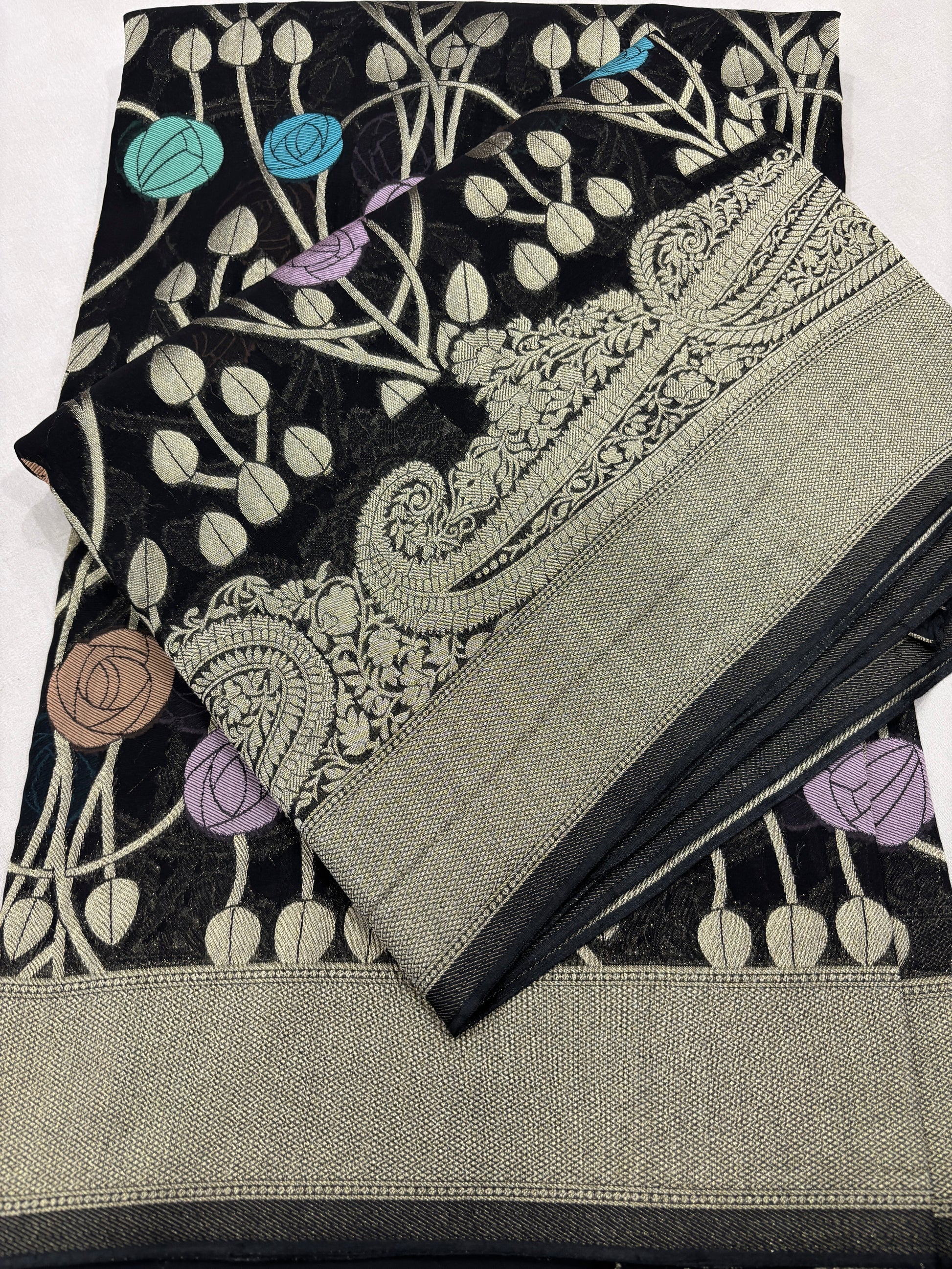 Semi Khaddi Georgette Banaras Sari 