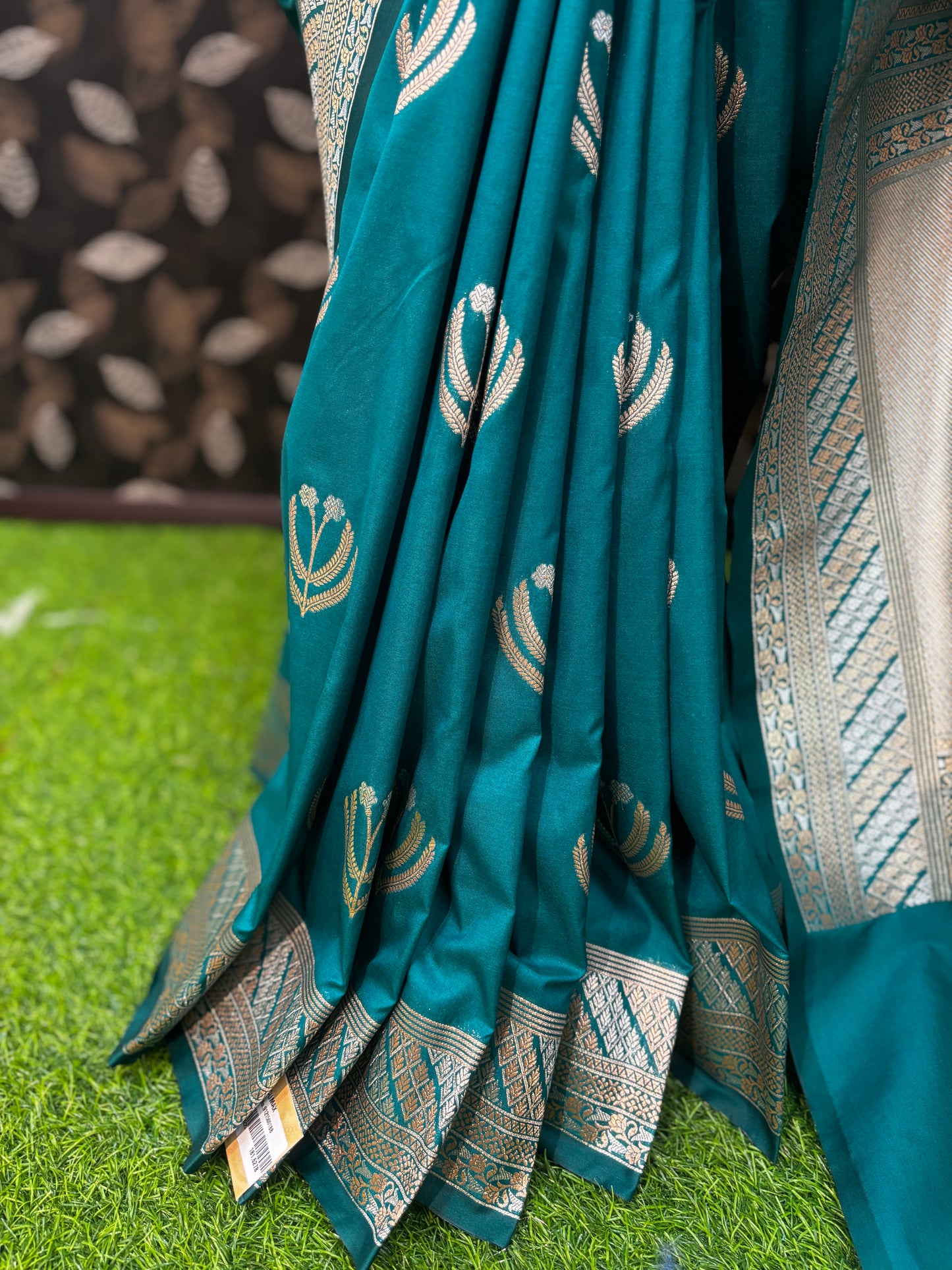 Sky blue Fancy Semi Silk Banarasi Saree