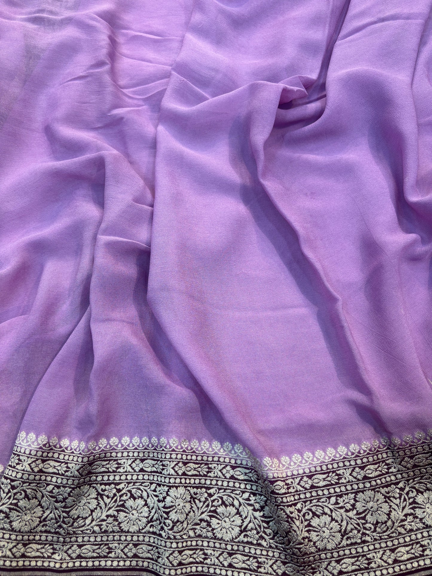 Pure Khaddi Chiffon Banarasi Handloom saree