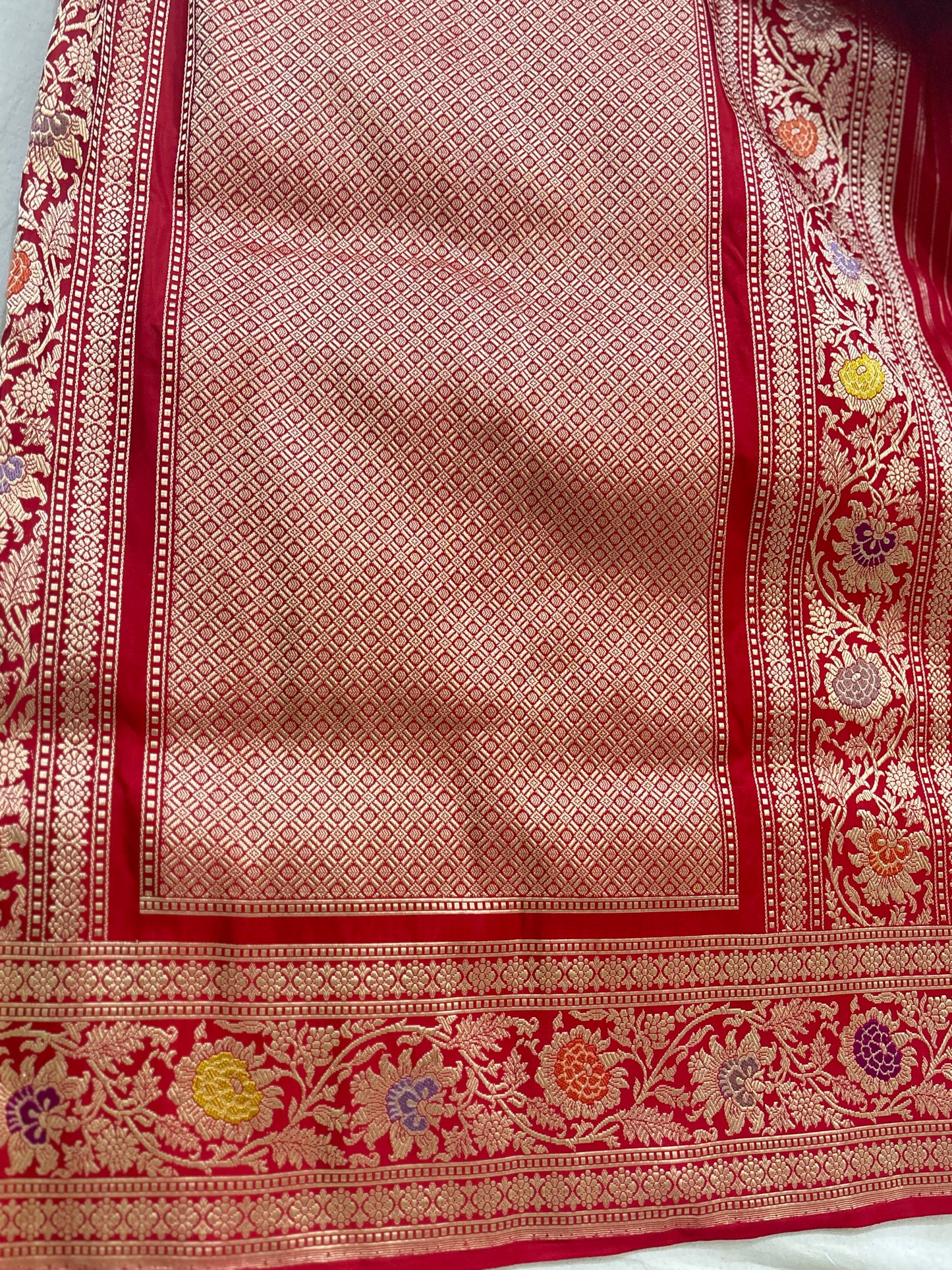 Red Pure Katan Kadhua Minakari Banarasi Handloom Saree