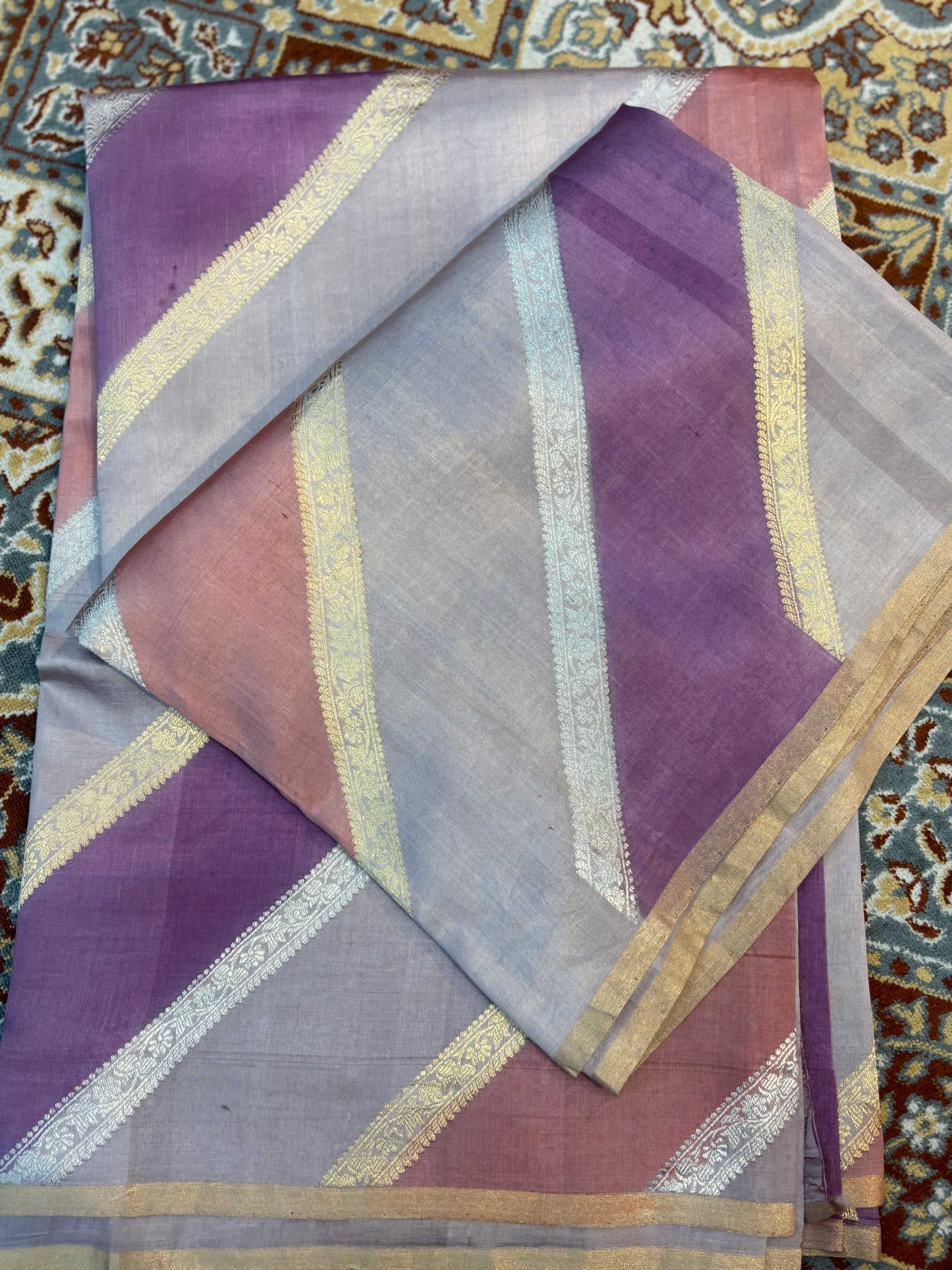 Pure Raw Mango Rungkaat Banarasi Handloom Saree
