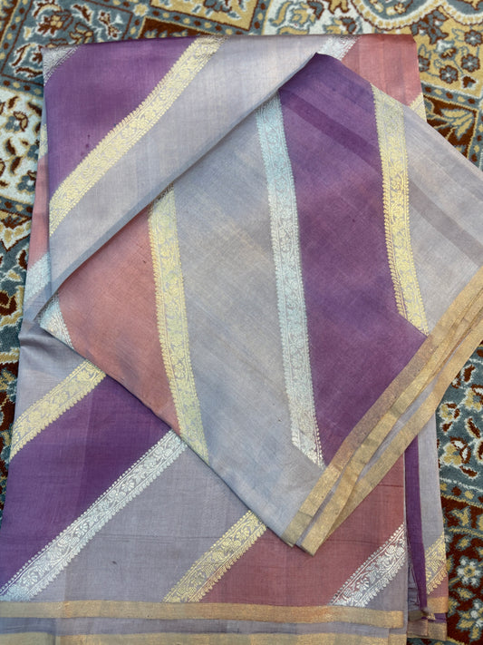 Pure Raw Mango Rungkaat Banarasi Handloom Saree