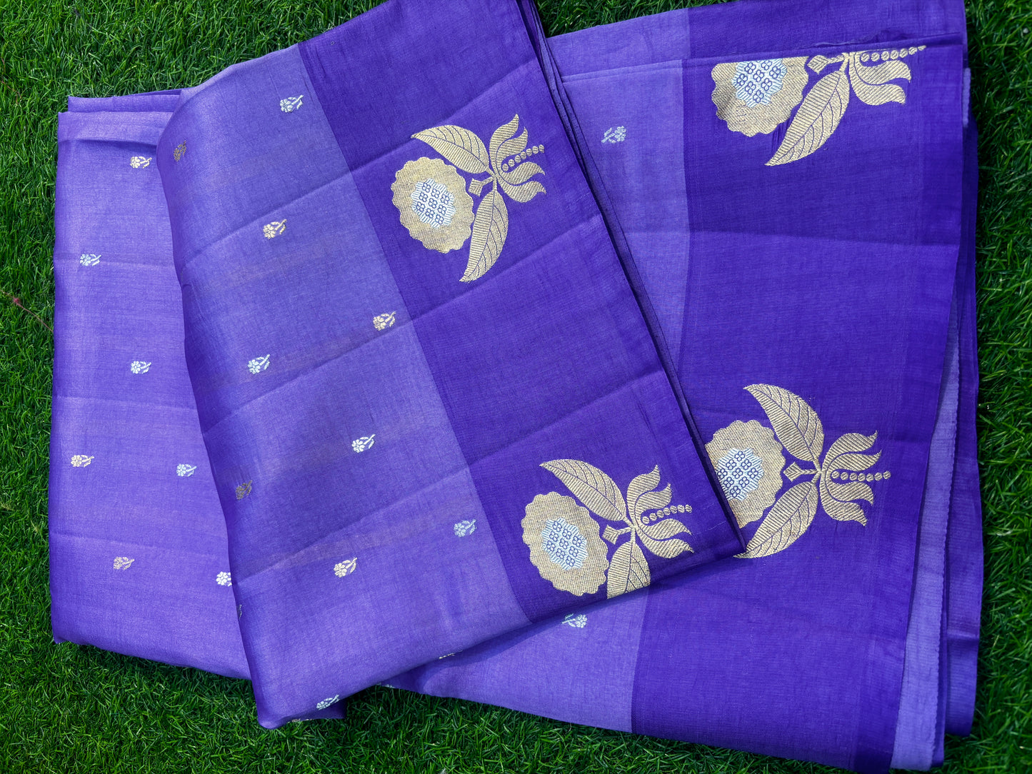 Lavender Pure Raw Mango Banarasi Handloom Saree