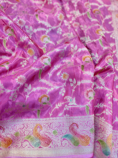 Onion Pink Designer Banarasi Sari