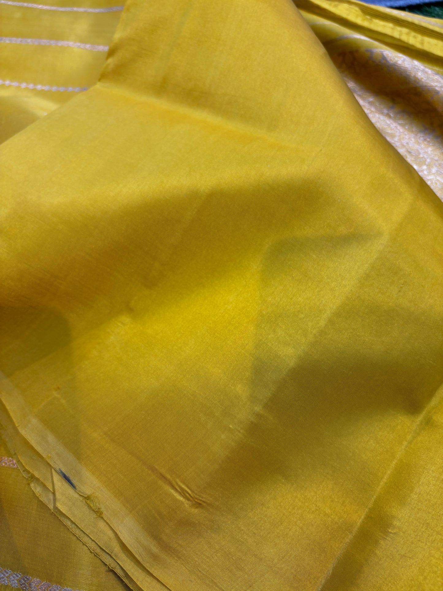 Mustard Yellow Pure Banarasi Saree