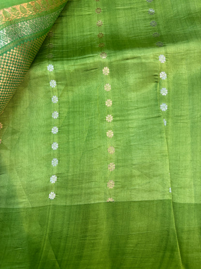 Pure Raw Mango Rungkaat Banarasi Handloom Saree