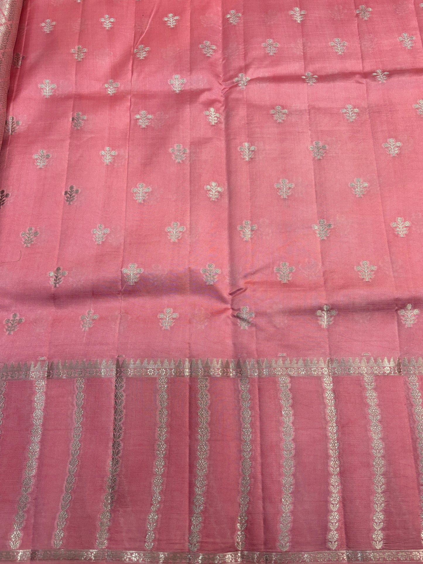 Pinkish Peach Pure Raw Mango Banarasi Handloom Saree