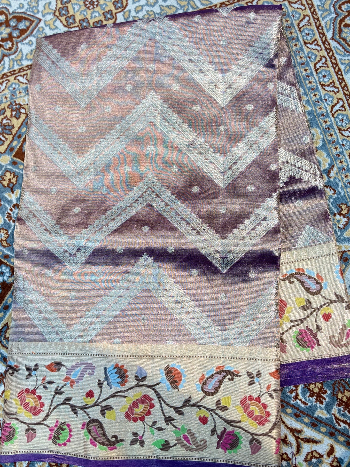 Trending Premium Pure Tissue Kota Paithini Banarasi Handloom Saree