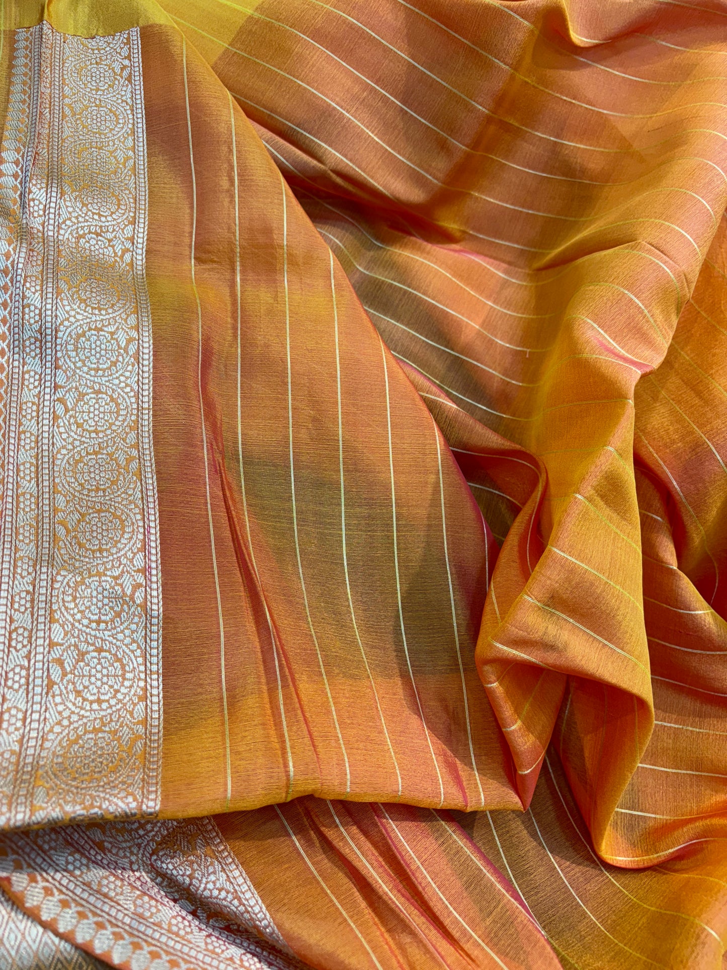 Exclusive Rani Pink Pure Kora Katan Kadhiyal  Handloom Banarasi Saree