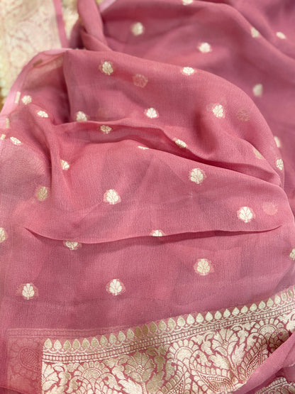 Pure Khaddi Georgette Banarasi Suits Dress Material