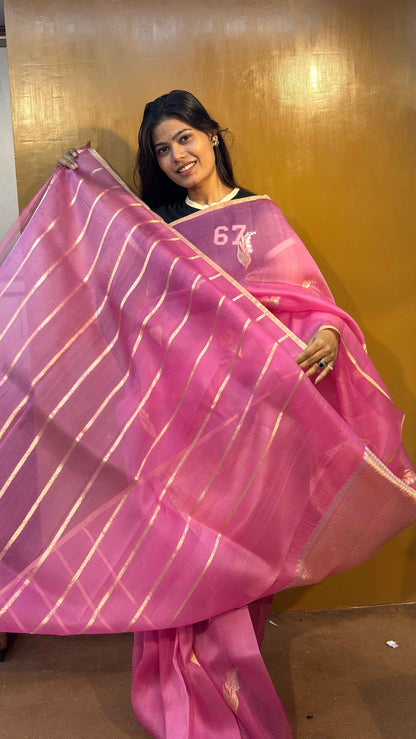 Pure Kora Designer Kadhuwa Banarasi Handloom Saree 