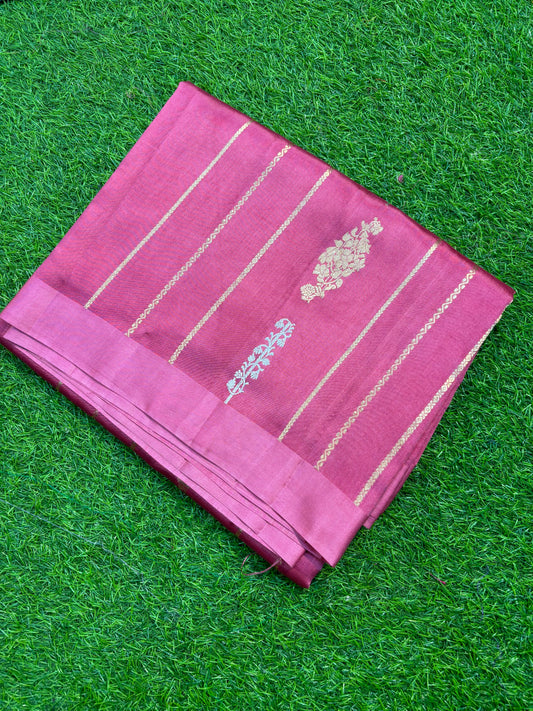 Baby Pink Pure Katan Banarasi Handloom saree